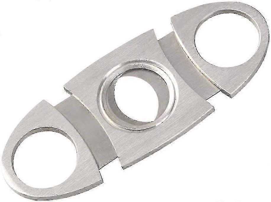 Edelstahl zweischneidiger Zigarrenschneider, tragbarer Zigarrenschneider, 1 Stück