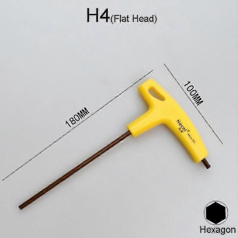 Extra Long Arm T-handle Hex Key Wrench 400mm Flat/ball Head Hex Socket Screwdriver Double-end Allen