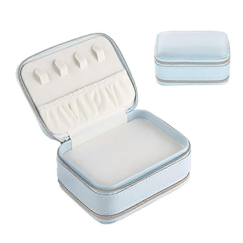 Mini Jewelry Box Travel Organizer Storage Case - Compact Portable Design, Durable Material, Multiple Compartments, Pink Color