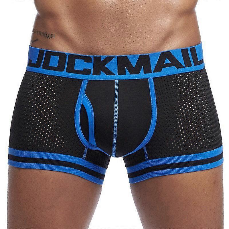 Boxer Briefs JOCKMAIL Brand Men's Underwear Breathable Nylon Mesh Spliced Soft Cotton Underpants Low Waist Sports Men's Trunks