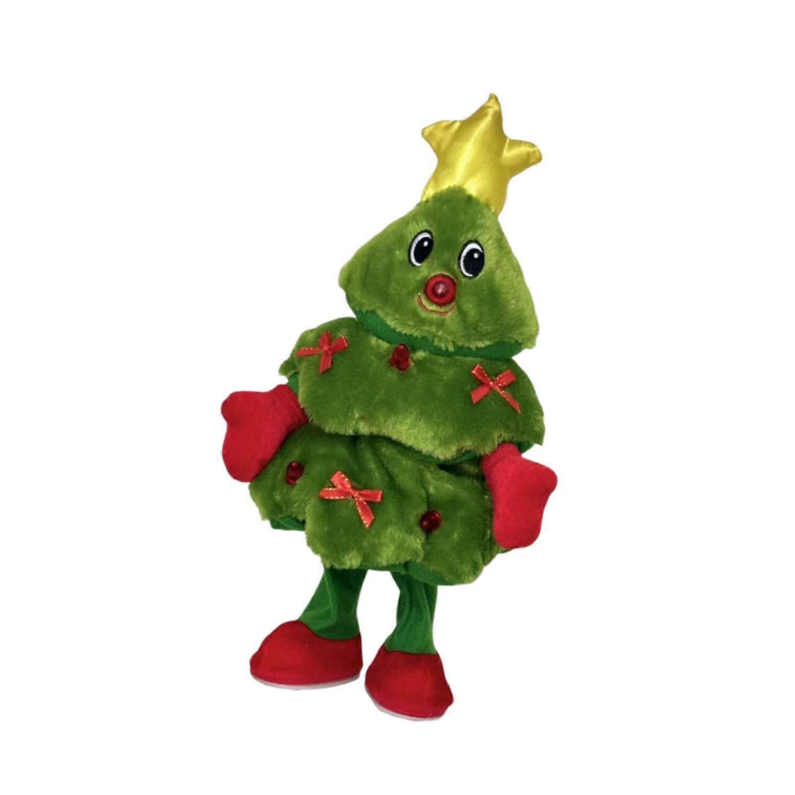 غناء شجرة عيد الميلاد الرقص 15.75 '' لزينة غرفة نوم هدية عيد ميلاد أخضر