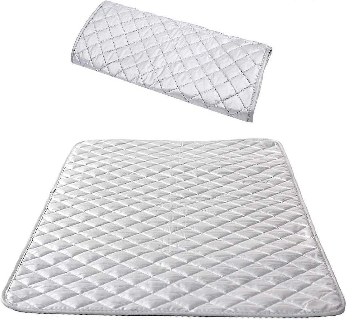 Insulated Ironing Board Cover Steam Ironing Pad Portable Table Cotton Ironing Mat for Washing Machine Dryer Travel Home 48*85cm