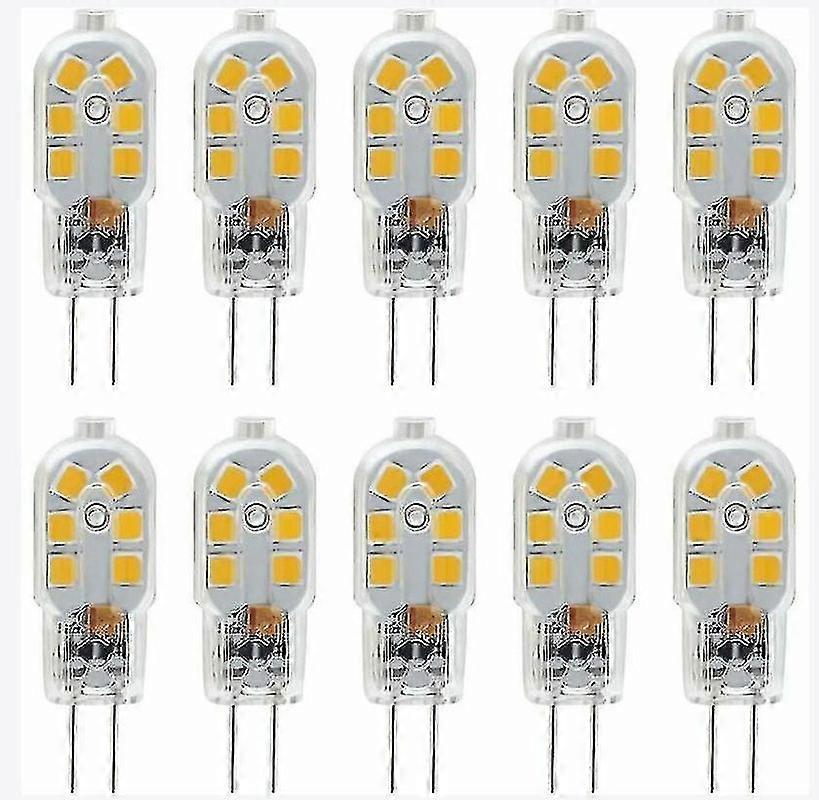 Ampoule LED G4 12 V, équivalent 1 W à une ampoule halogène 10 W, blanc chaud 2 700-3 200 K, non variable, lot de 10