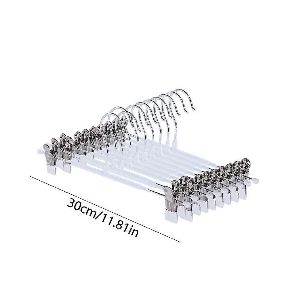 10pcs Metal Trouser Hanger Pants Rack Clip Multi-purpose Skirt Racks Non-slip Drying Hangers for Clothes Drying Trousers Coat