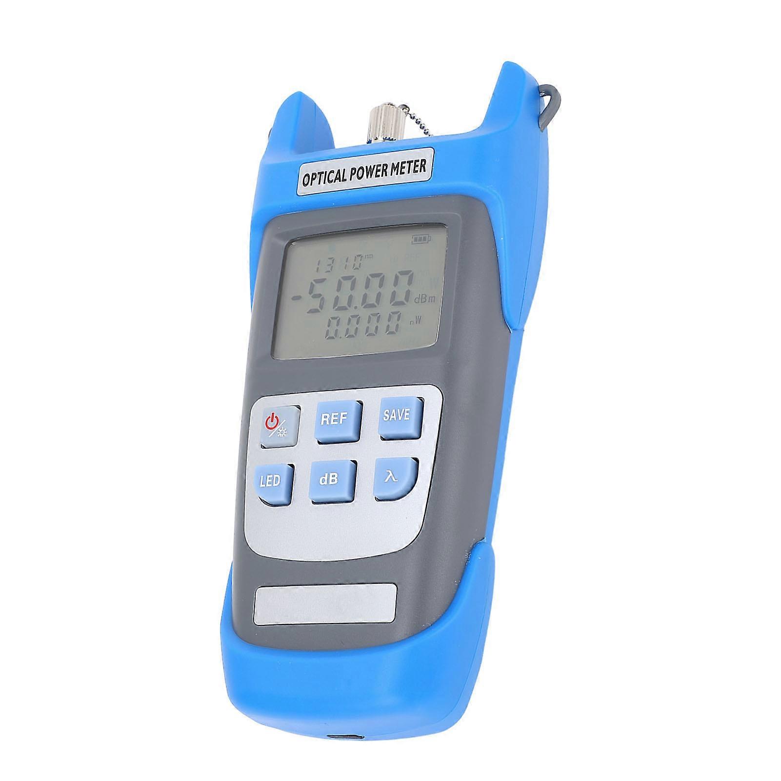 光パワーメーター高精度充電式ファイバー減衰テスター、LEDライト付き-50〜+ 26dbm
