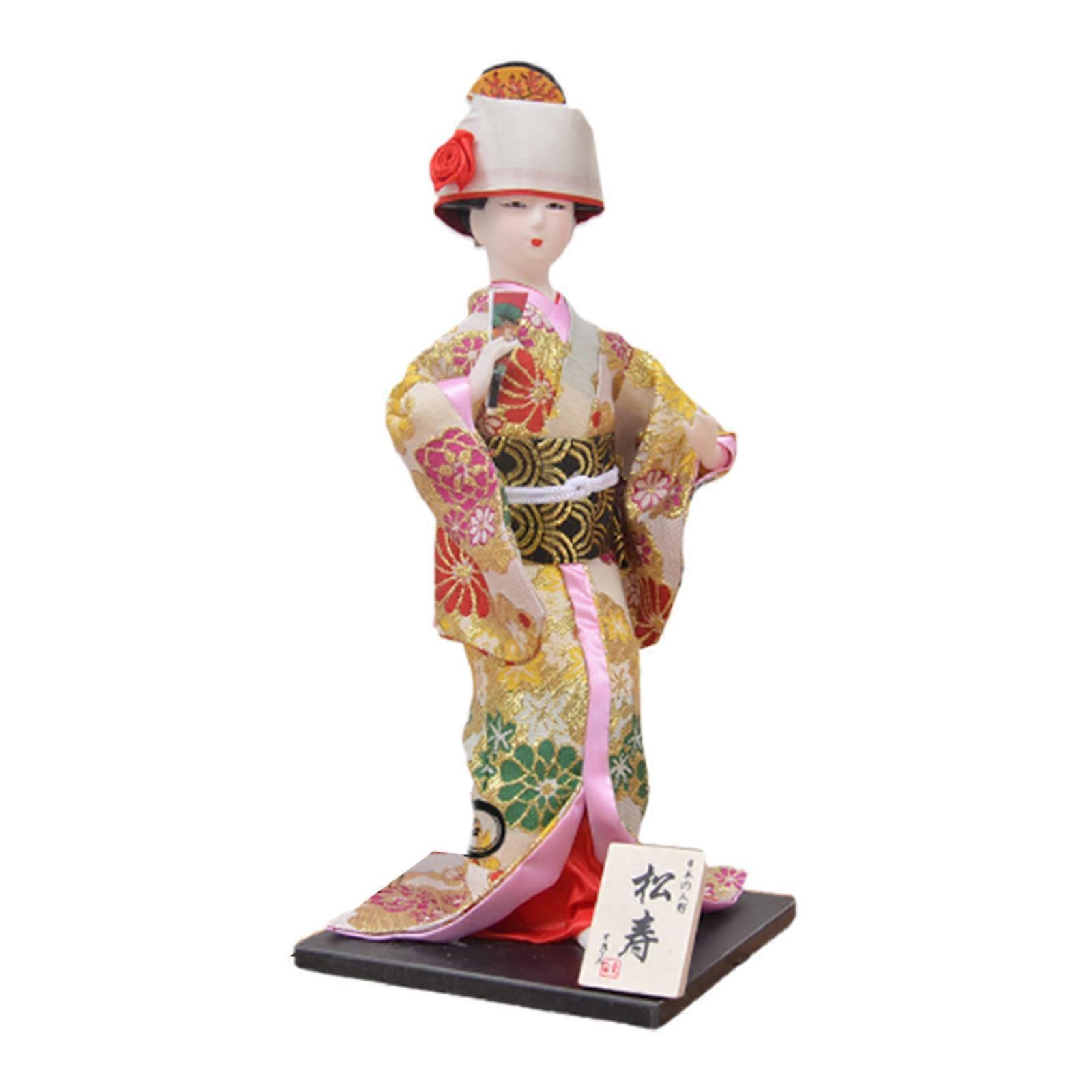 Authentics Japanese Kimonos Dolls 12inch Figurine for Home and Restaurant Display