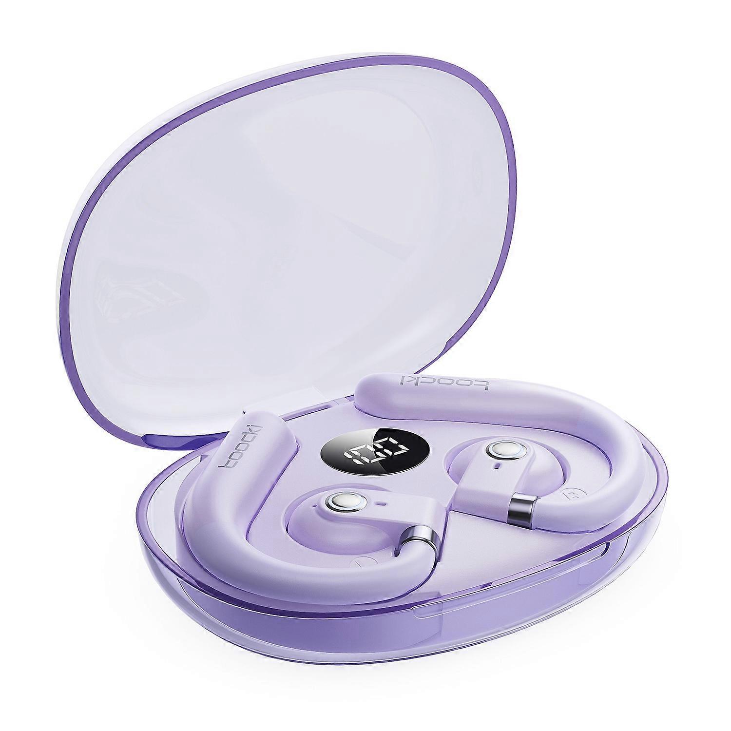 AS TOOCKI TQ-EJ13 Open-Ear Wireless Headphones Bluetooth Earbuds Digital Display OWS 16mm Driver Spo