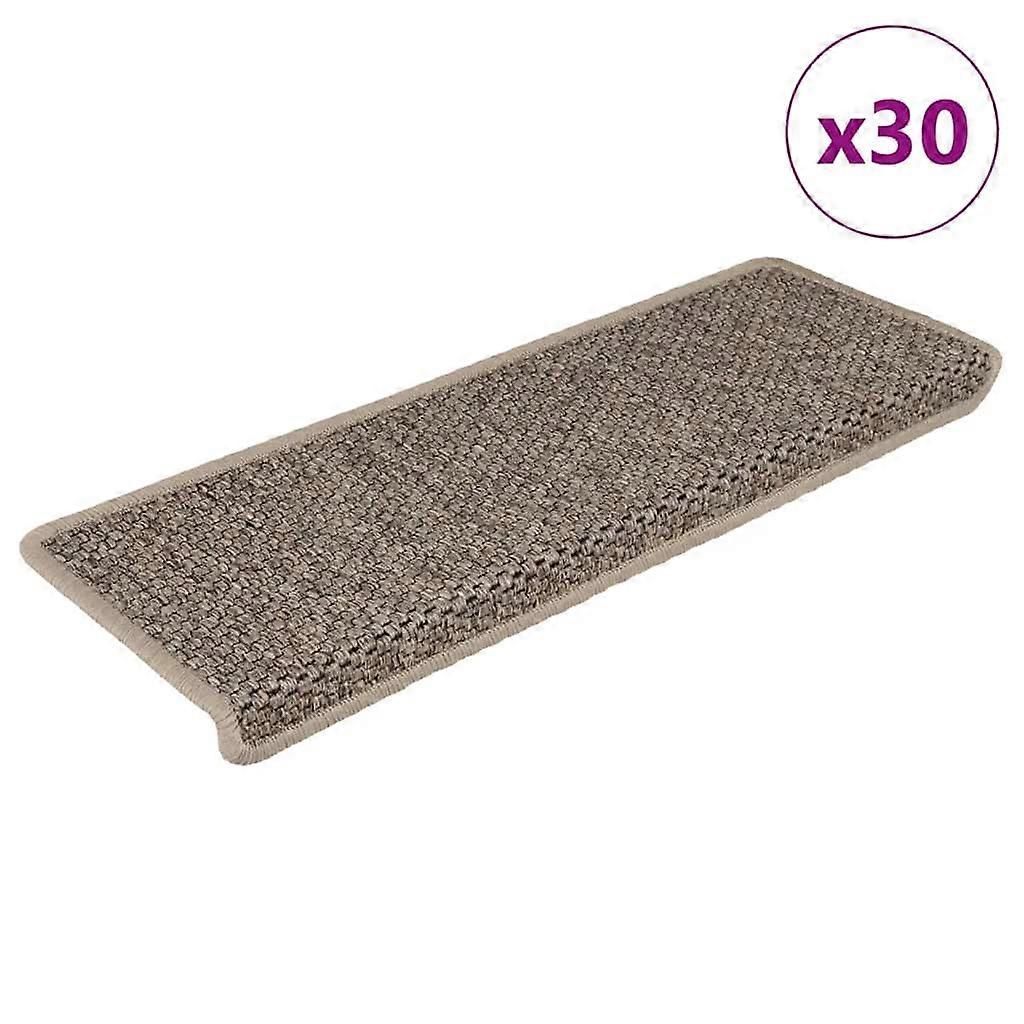 Step mats self-adhesive sisal look 30 pcs. 65x21x4cm