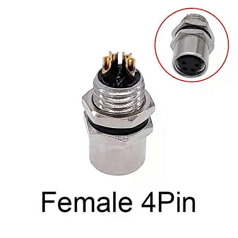 1Pc M8 sensor connector waterproof male&female plug straight angle screw threaded coupling 3 4 Pin Flange Socket back mount