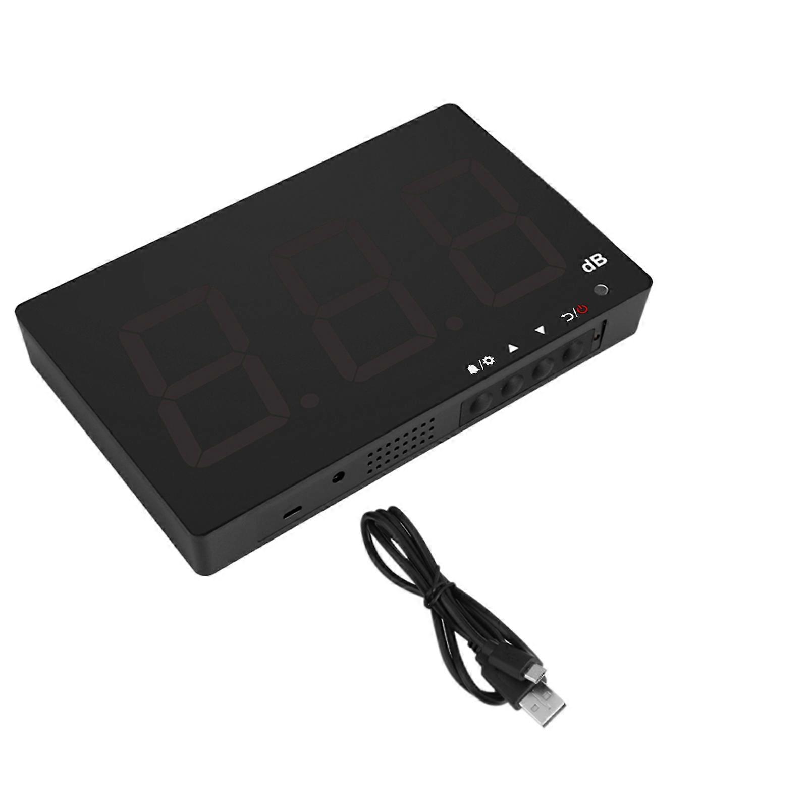 USB Powered 9.6-Inch LCD Digital Sound Level Meter 30-130dB Noise Tester for Home and Professional Use