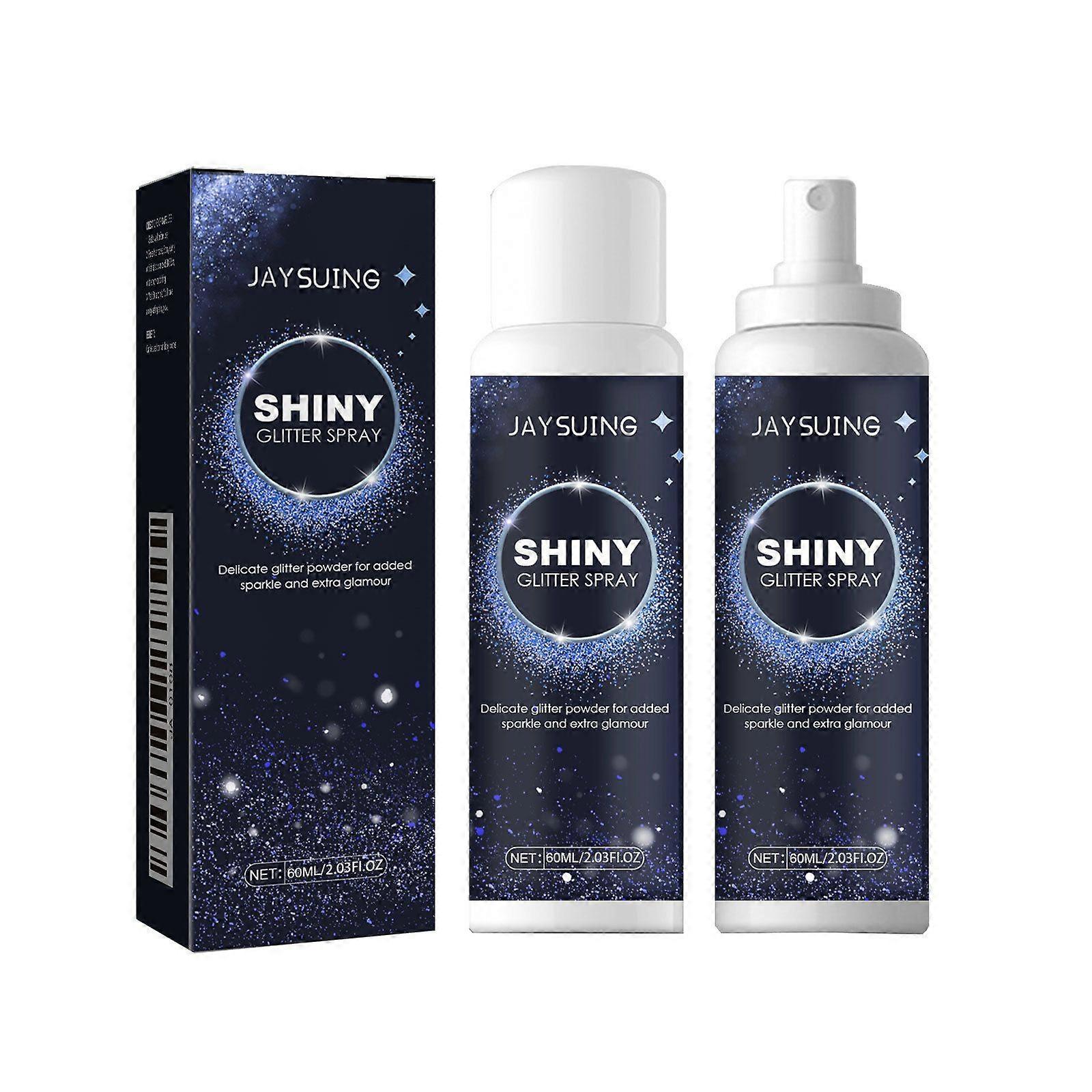 Jaysuing Brightening Glitter Spray Halloween Party Nightclub Clothes Clavicle Hair Film Forming Highlight Powder Spraying
