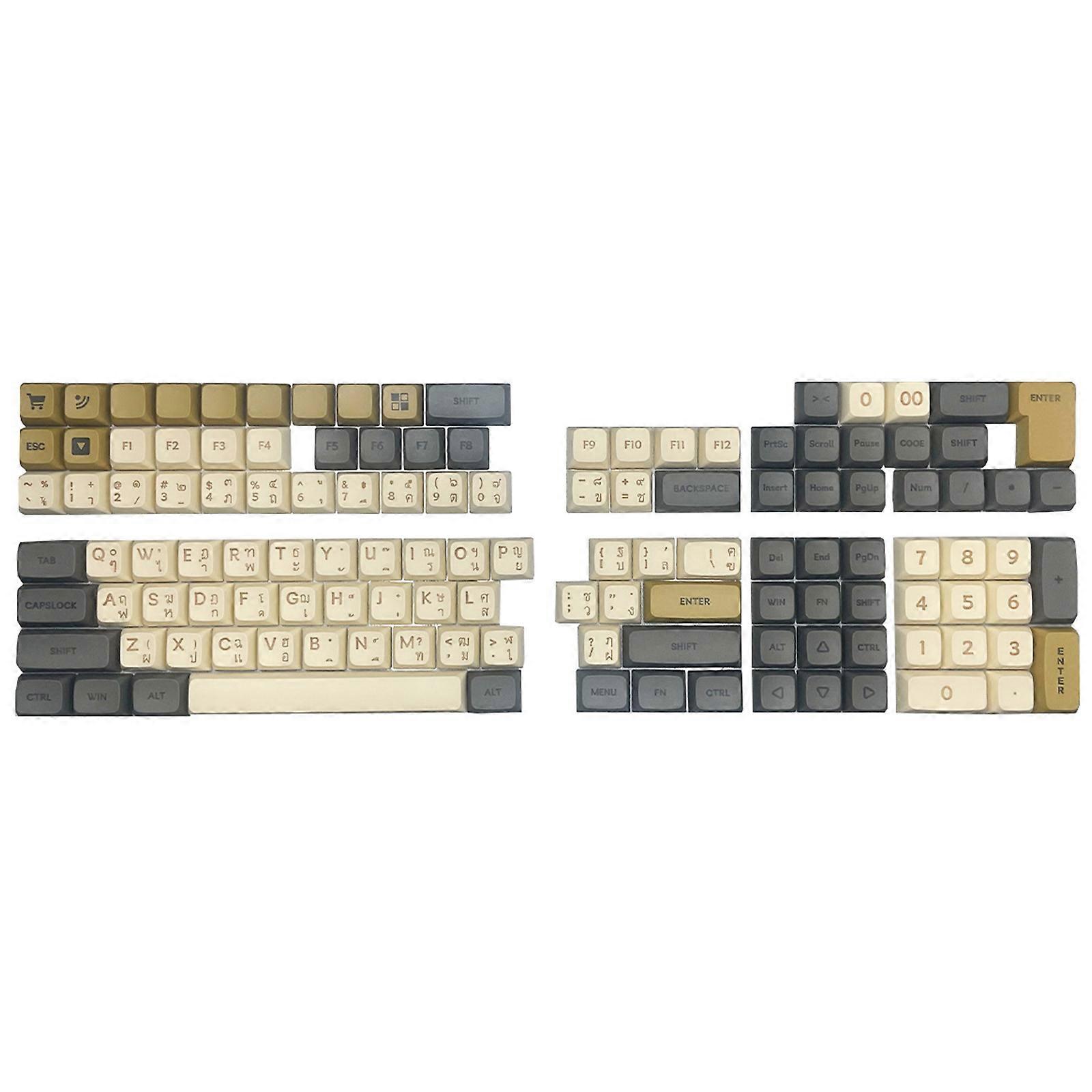 Thai Keycaps XDA Keycaps Quality PBT Keycaps Featuring Thai Keycaps for Typists Dye-Sublimation Keycap Long-Term Use