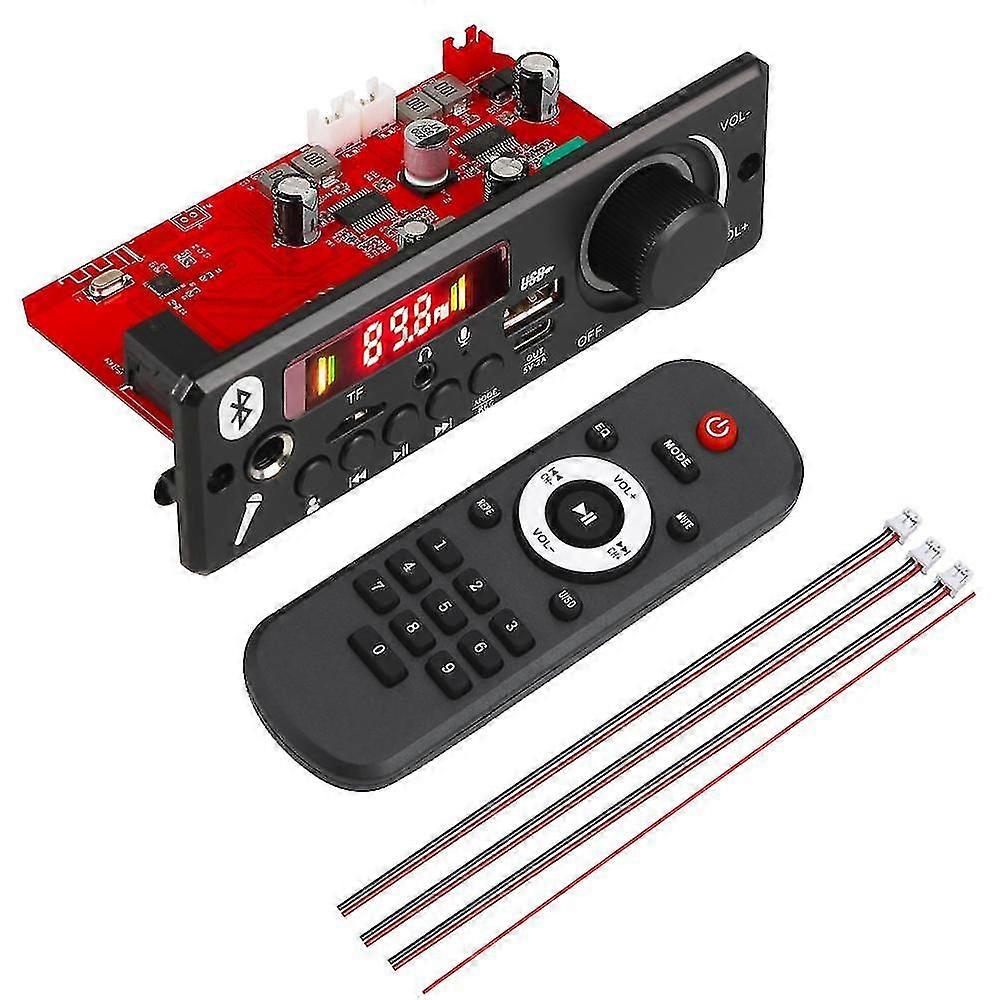 160W Amplifier Bluetooth 5.0 MP3 Decoder Board 12V Car MP3 Player USB FM Recording Folder Switching Microphone Handsfree Control_Special Gift