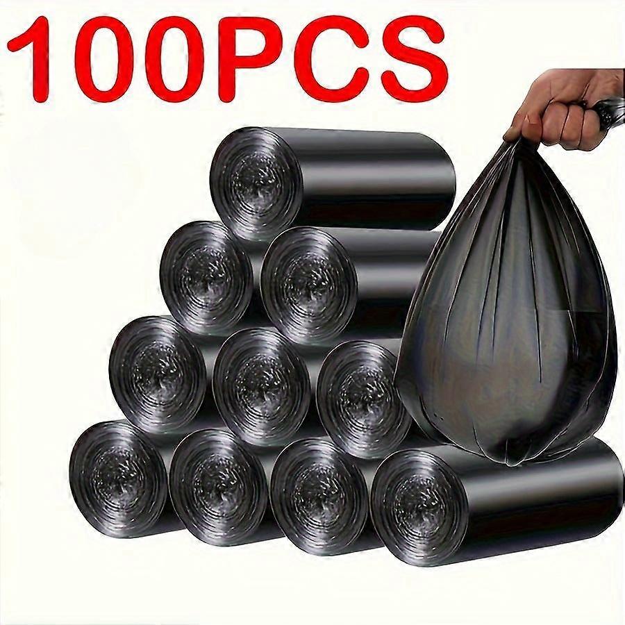 100 Pcs Strong & Durable Plastic Trash Bags Leak-Proof, Tear-Resistant Unscented Liners for Food Waste, Perfect for Home, Office