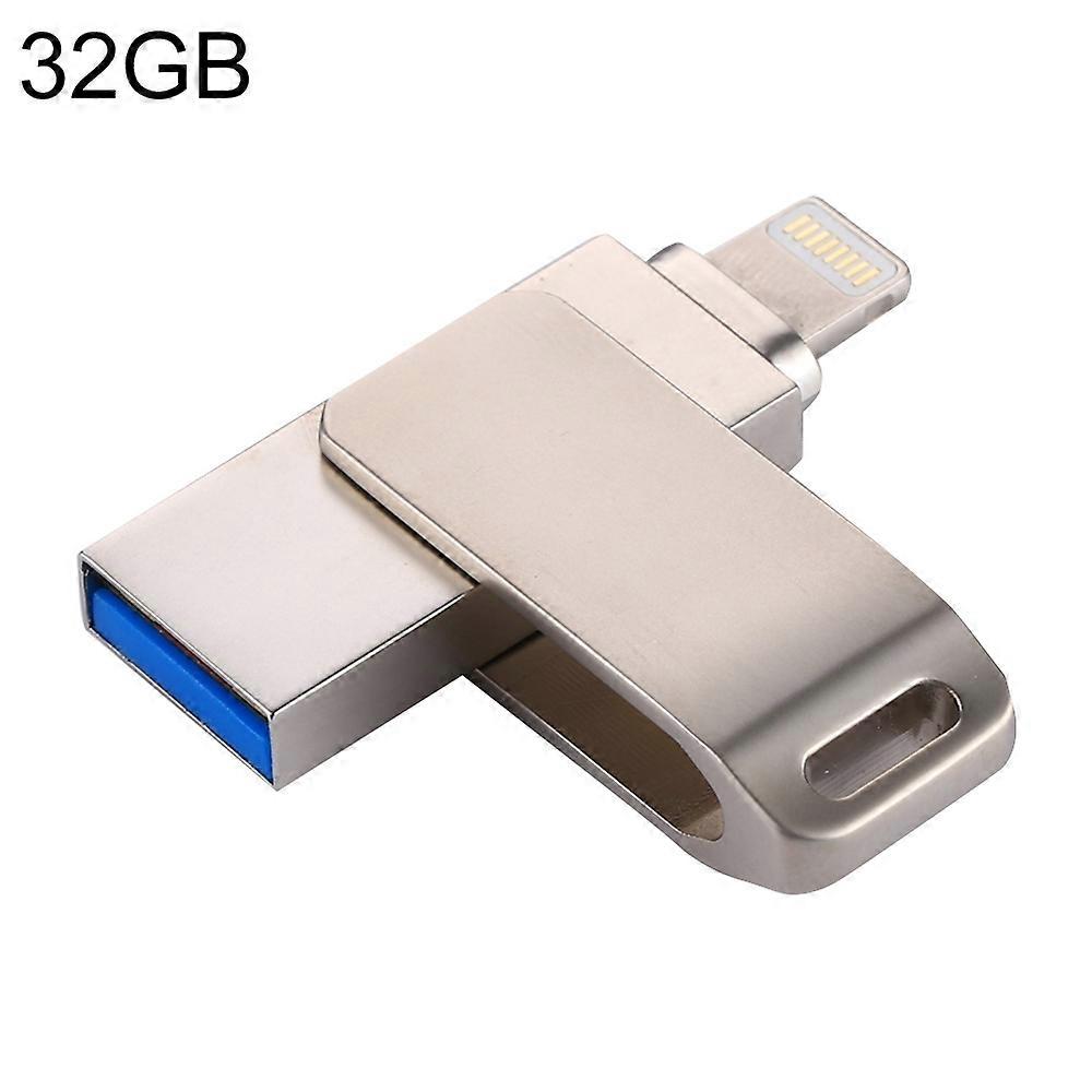 RQW-10G 2 in 1 USB 2.0 & 8 Pin 32GB Flash Drive, for iPhone & iPad & iPod & Most Android Smartphones & PC Computer