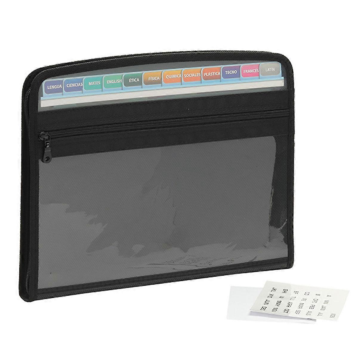 Document Keeper For A Clutter-Free Workspace, Accordion File Organizer With Transparent Pocket For Quick Identification, Portable Office Supplies For