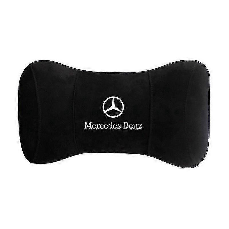 Suitable For Amg Mercedes-benz Memory Foam Headrest Pillow Car Headrest Neck Pillow Car Cervical Vertebra Pillow Seat Sleep Pillow Black