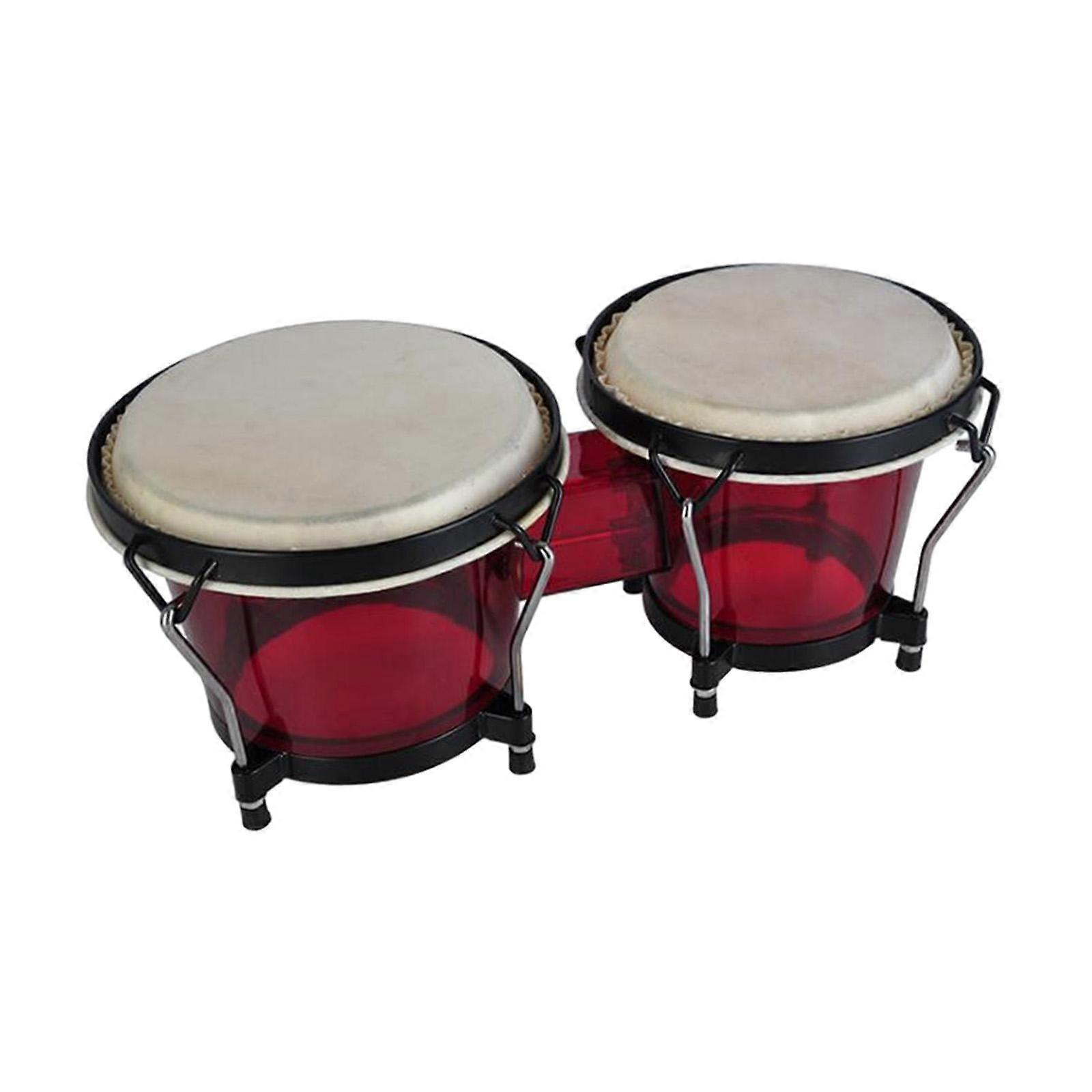 Bongo Drum Set Percussion Bongo Drum 6'' and 7'' Tunable Crafted Portable