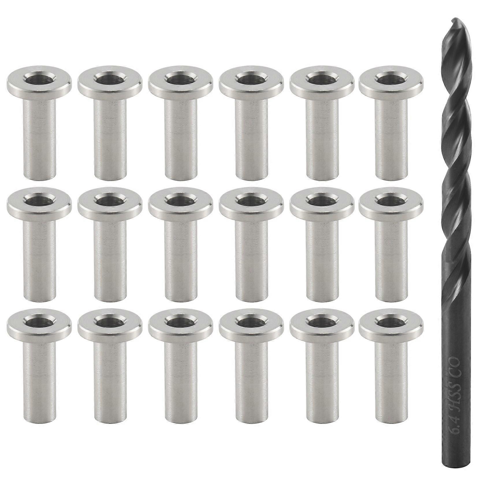 40 Pack T316 Protector Sleeves For 1/8 inch Wire with 1Pc Drill Bit