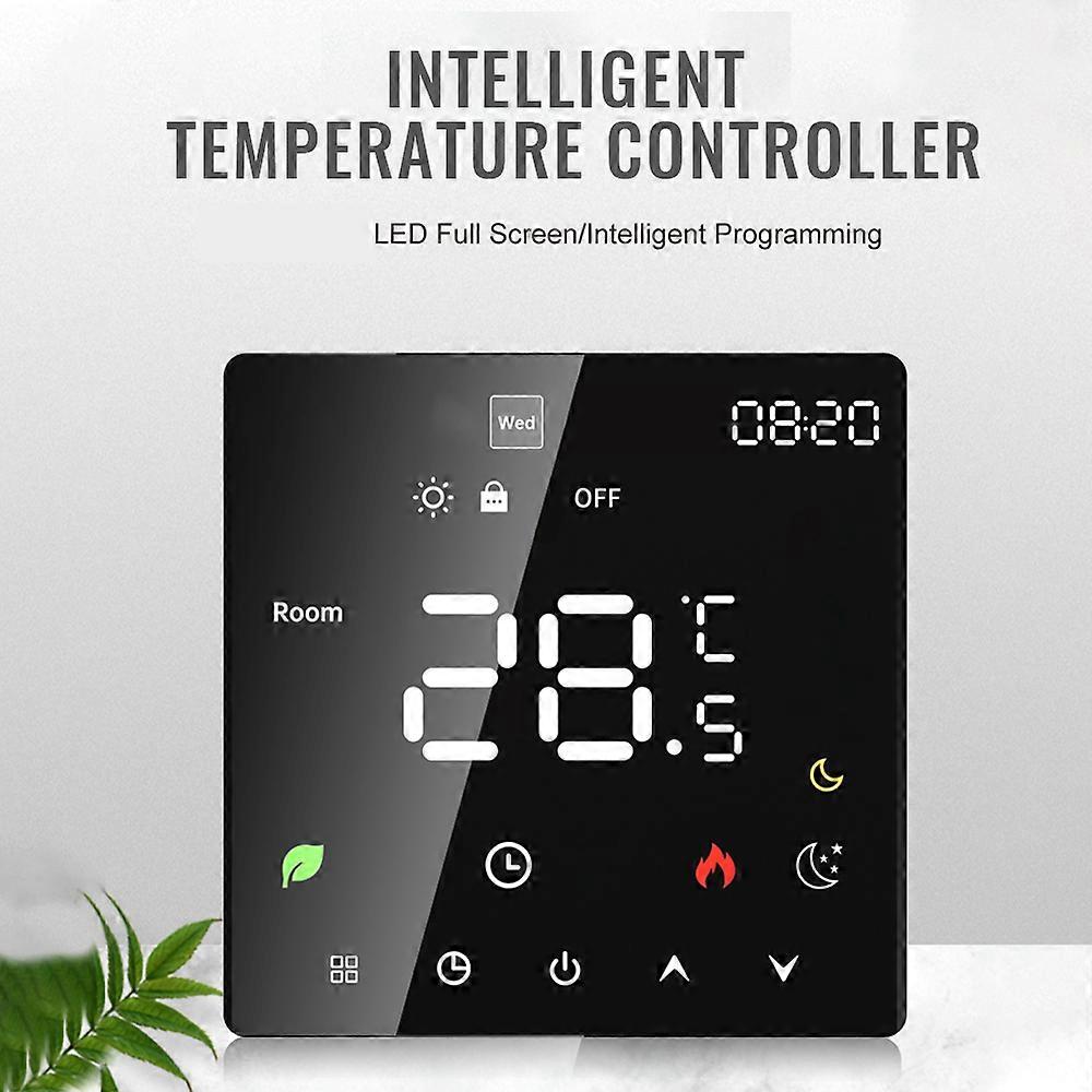Smart Thermostat for Home Touchscreen Voice Control Programmable Temperature Control IP20 Protection Auto/Manual Mode Digital Thermostat for 3A Water