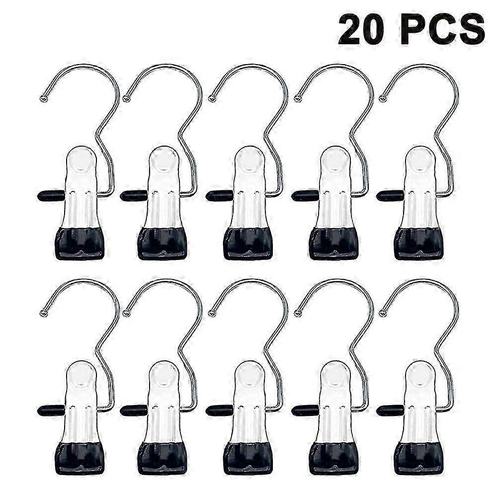 20 Pieces Clamp Hooks Boot Hanger Trouser Hangers Clothes Hanger