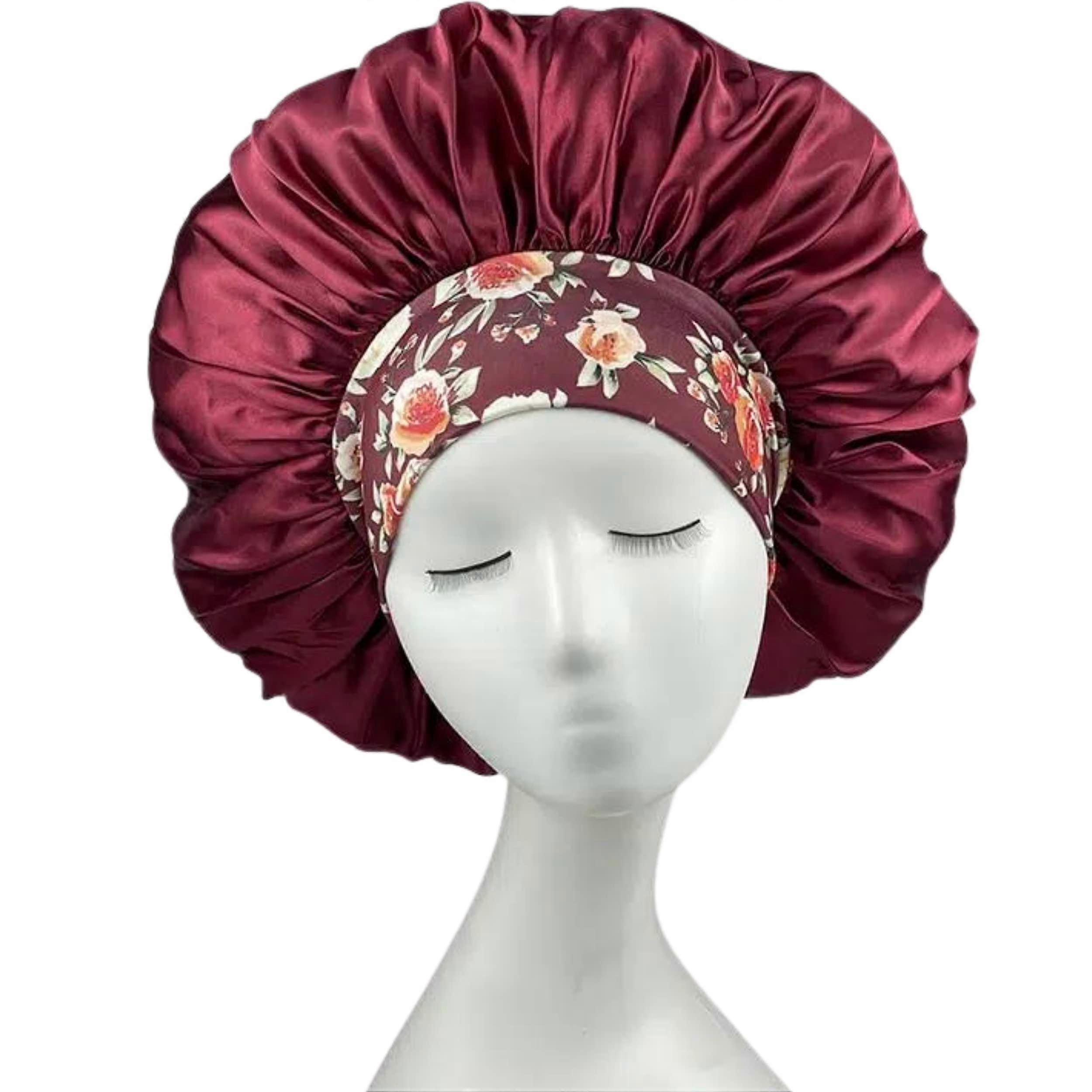 Satin Silk Hair Cap for Sleeping Wrap for Bonnet Braids Weaves Locs Large 17" Diameter
