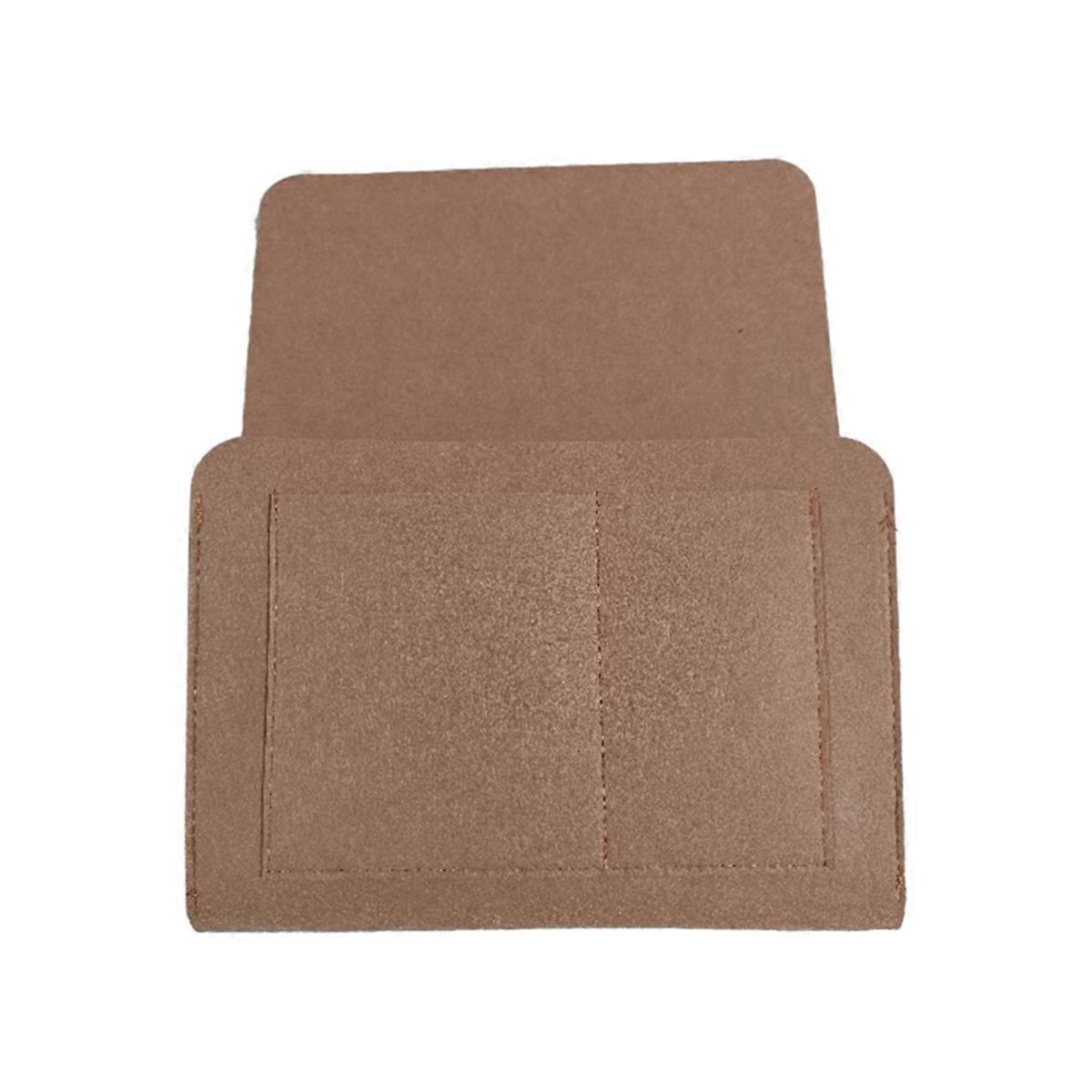 Felt Bedside Storage Organizer Anti-Slip Bedside Bag brown