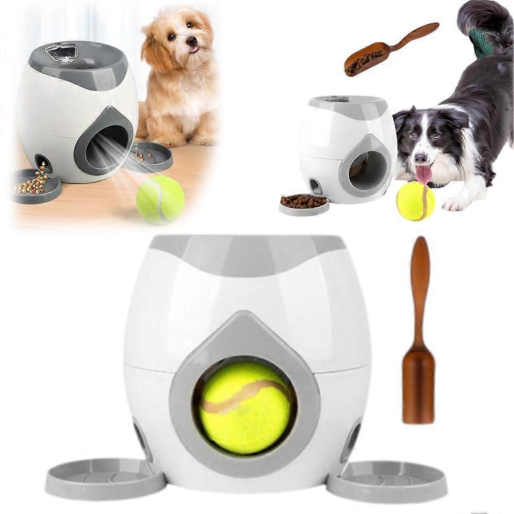 Lanceur De Balle Automatique Pour Chien - Avec 6 Balles De 5 Cm, Distances Réglables 3/6/9 M, Rechargeable USB