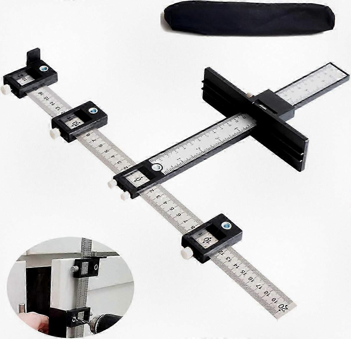 Adjustable Drill Guide Sleeve for Cabinet Hardware - Precision Measuring Jig Template