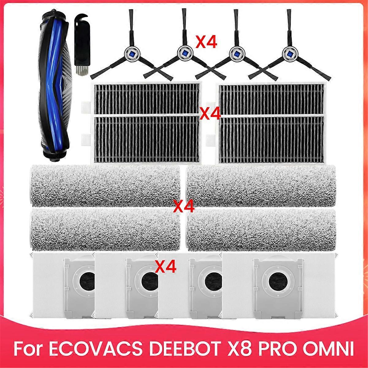 For X8 PRO OMNI Robot Vacuum Side Brush & Hepa Filters Kit