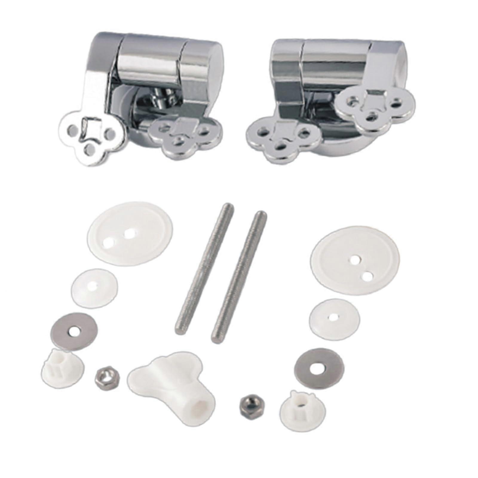 Toilet Seat Hinges Replacement Part Toilet Lid Hinges with Slow Drop Mechanism Hinges for Toilet Seat Simple Install Toilet Lid Hinges