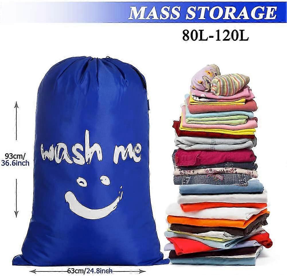 2er Pack extra große 100l. faltbare Aufbewahrungstasche mit Kordelzug