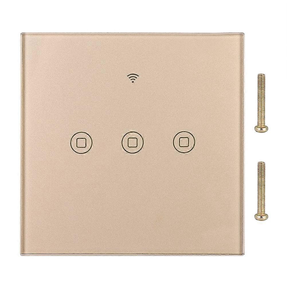 Smart Wall Switch For Wireless WiFi Control, Touch Sensitivity Switch With High Quality Single Crystal Tempered Glass, For Home And Office (Voice