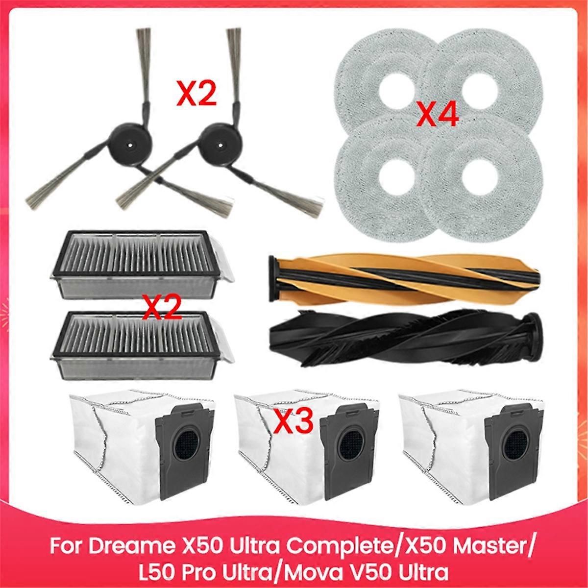 For X50 Spare Parts Brush HEPA Filters Mop Pads Dust Bag