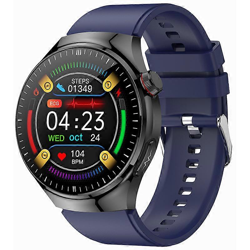 Smartwatch with One-Touch Health Check, ECG, Blood Pressure, Body Fat Measurement, and SOS Feature(Blue)