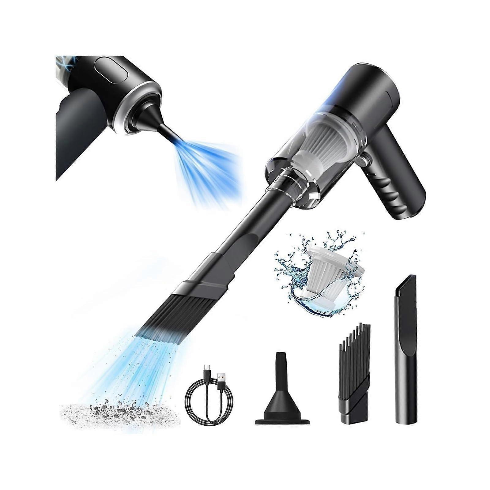 Mini Vacuum Cleaner Cordless Handheld 4000Pa Rechargeable for Computer Keyboard Desk Car Laptop Pet House Black 2024-VCC2 EI-V7