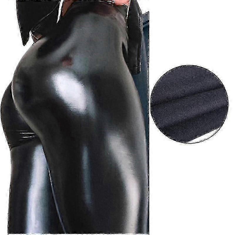 Latex Leggings, Leather Look Warm Pants