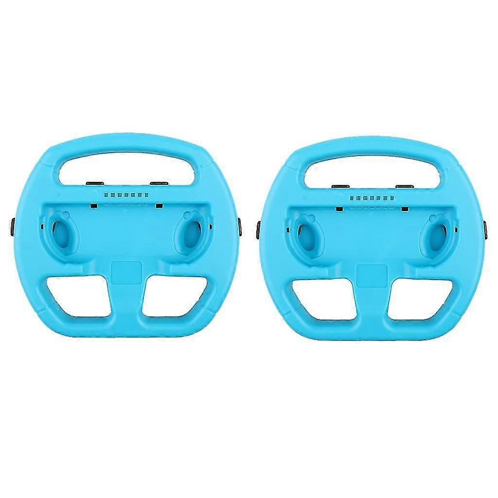 2 Pack Manipulate Grip Steering Wheel for Nintendo Switch Controller Blue