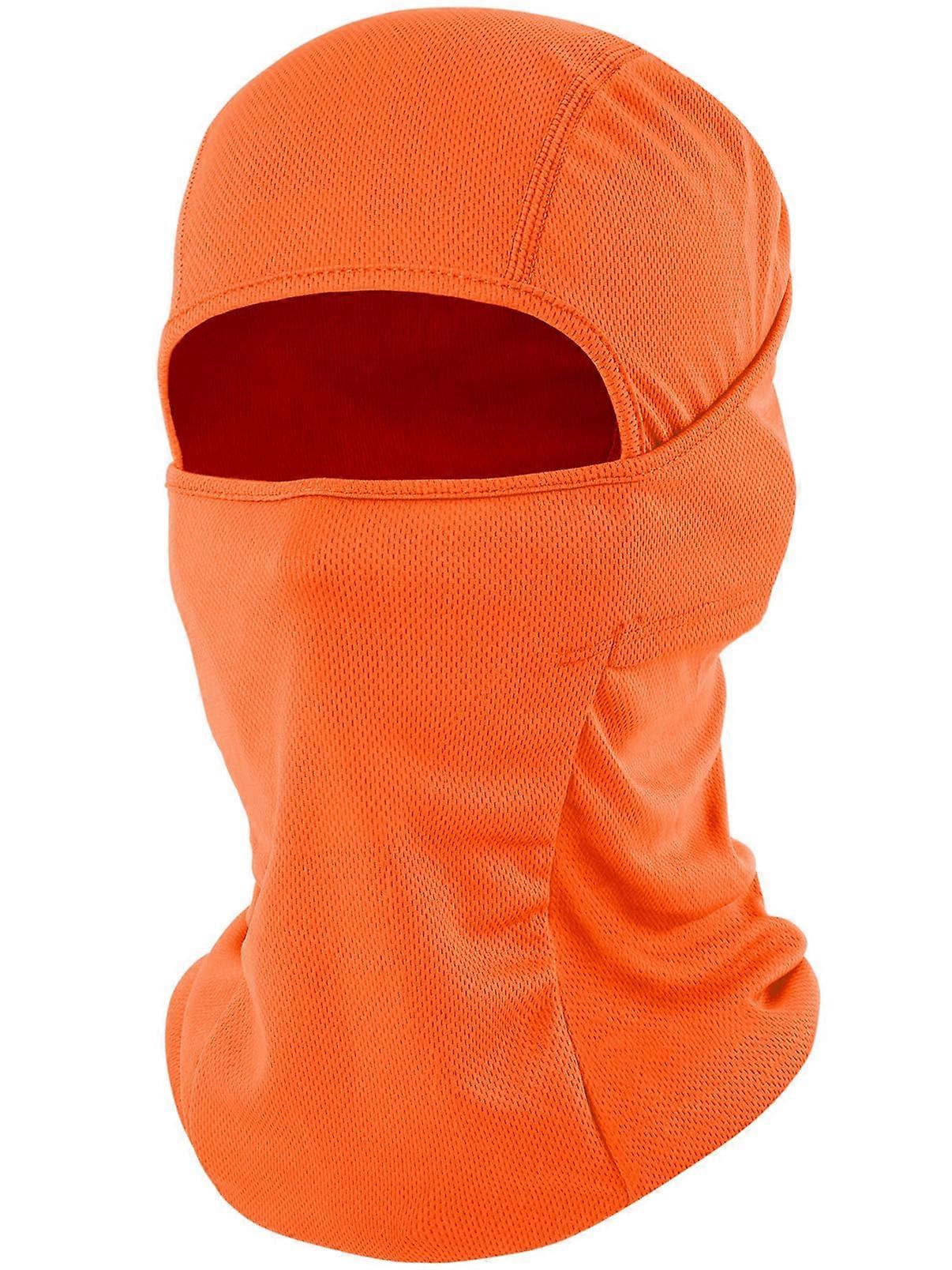 Masque de ski Cagoule Shiesty, Moto Football Coupe-vent UV Conservateur Hommes/Refroidissement pour Femmes Orange