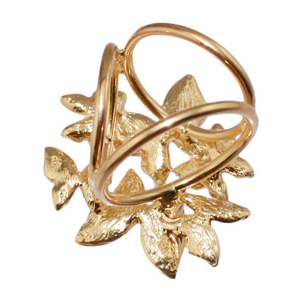 Elegant Gold Scarf Ring with Butterfly Design