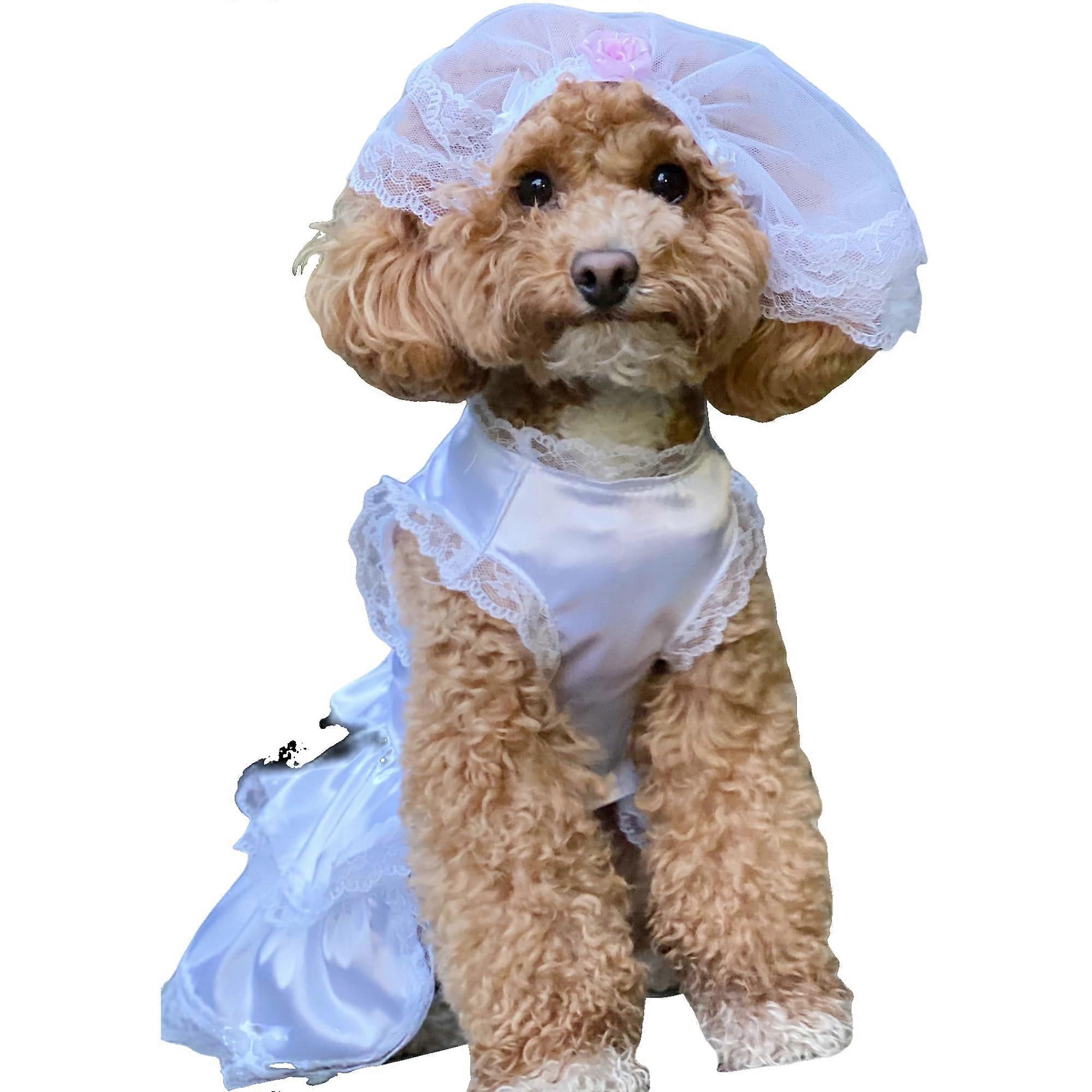 chinese dress ladies Anelekor Fancy Dog Dresses With Leash Ring, Embroidered Dog Wedding Dr –  Petocart main image 0
