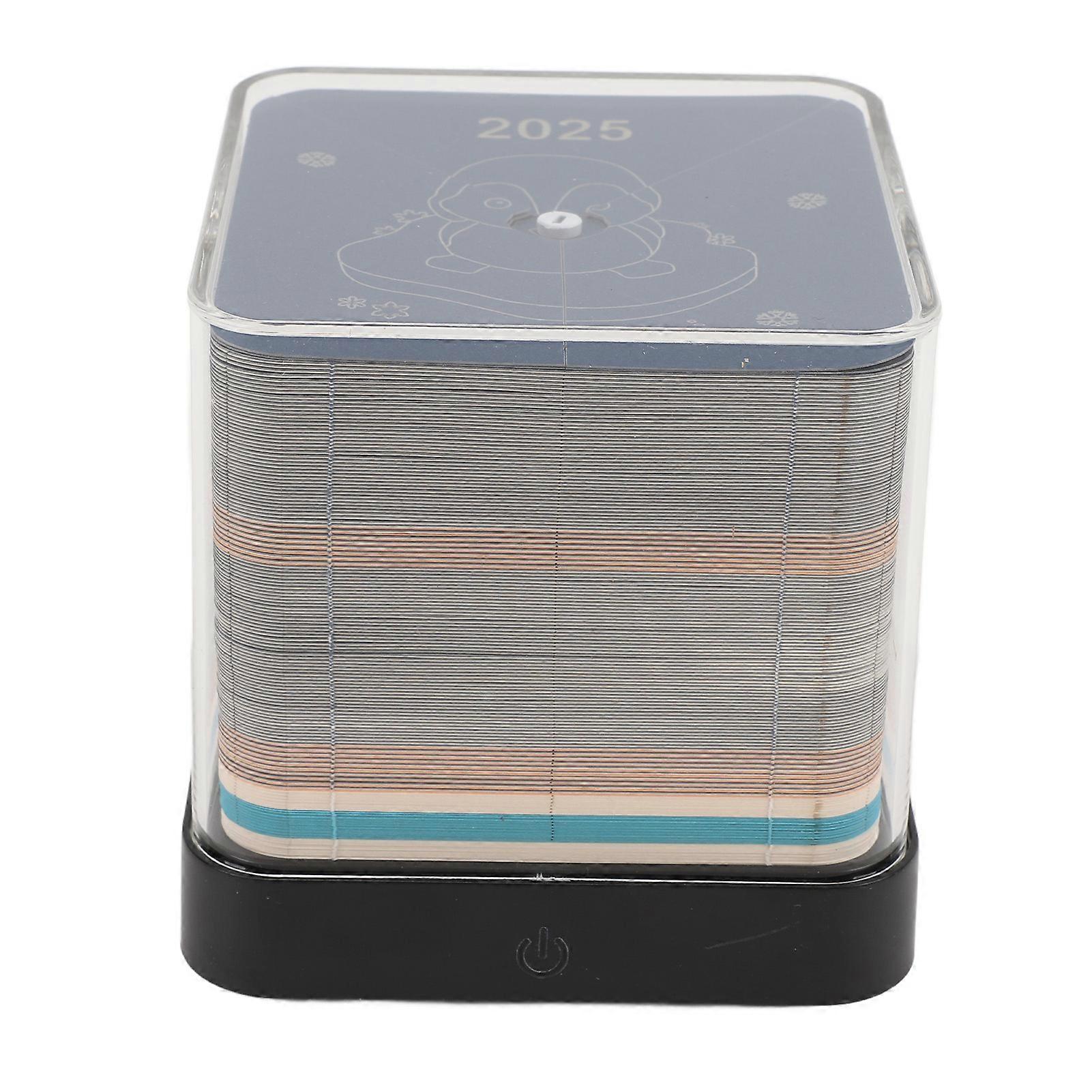 2025 3D Calendar Memo Pad Decorative Paper Carving Craft Note Pad with Light for Home School Office