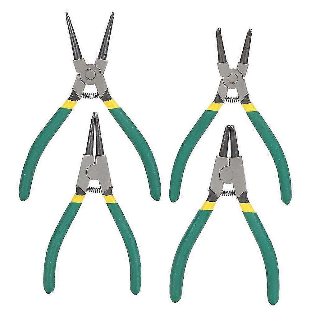 4Pcs Circlip Pliers Set Snap Ring Plier Mini Internal External Straight Bent 6inch