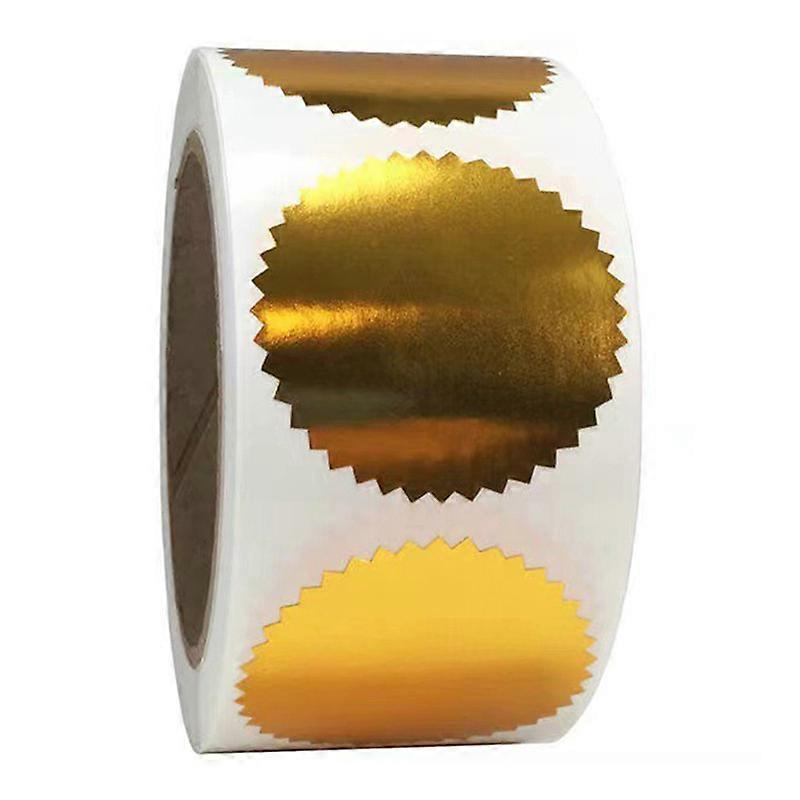 250pcs/roll 4.5cm/1.77in Multi-color Gear Steel Seal Certificate Gift Box Packaging Embossed Seal Sticker