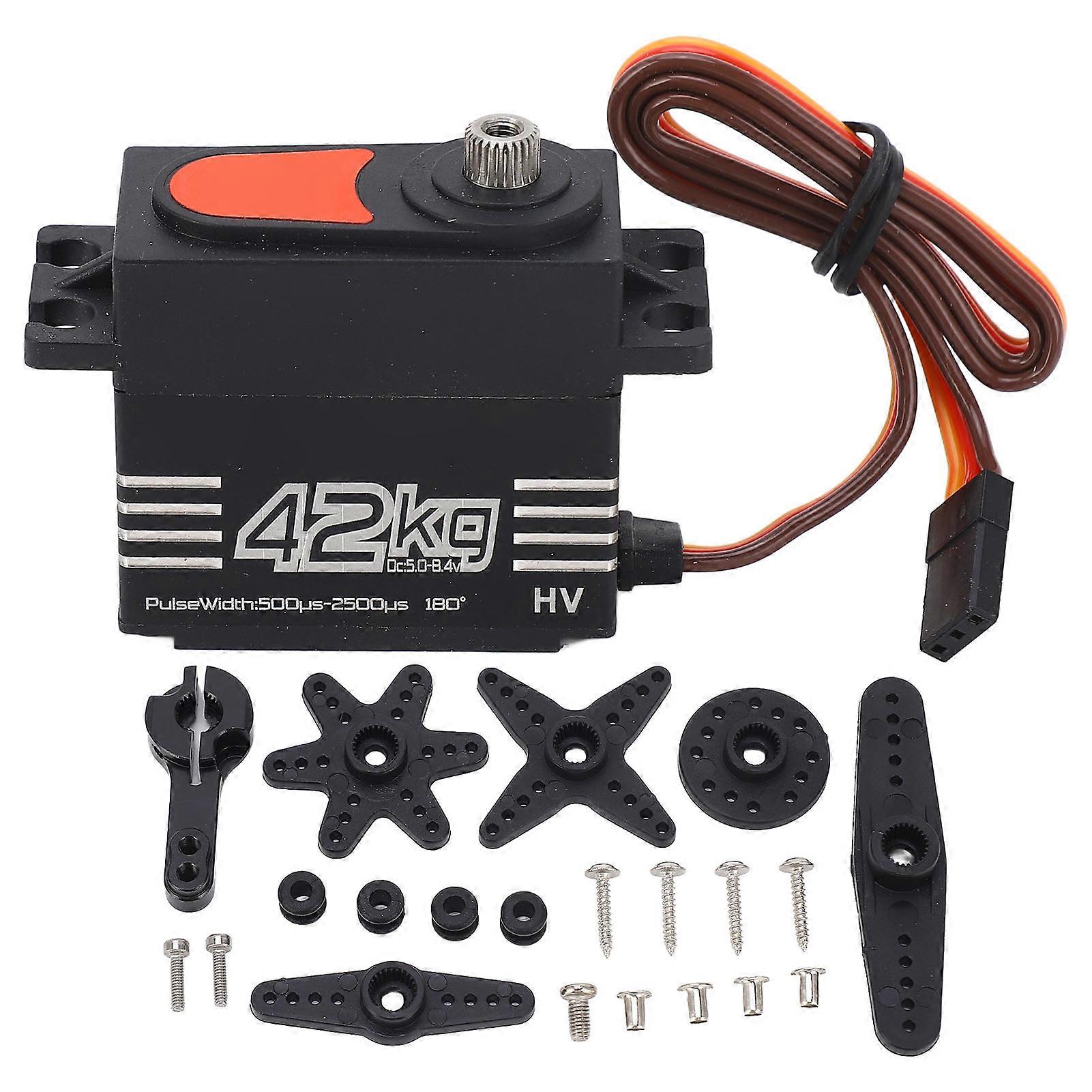42KG Digital Servo High Torque Brushless Motor Metal Gear Servo for 1/8 1/10 RC Crawler