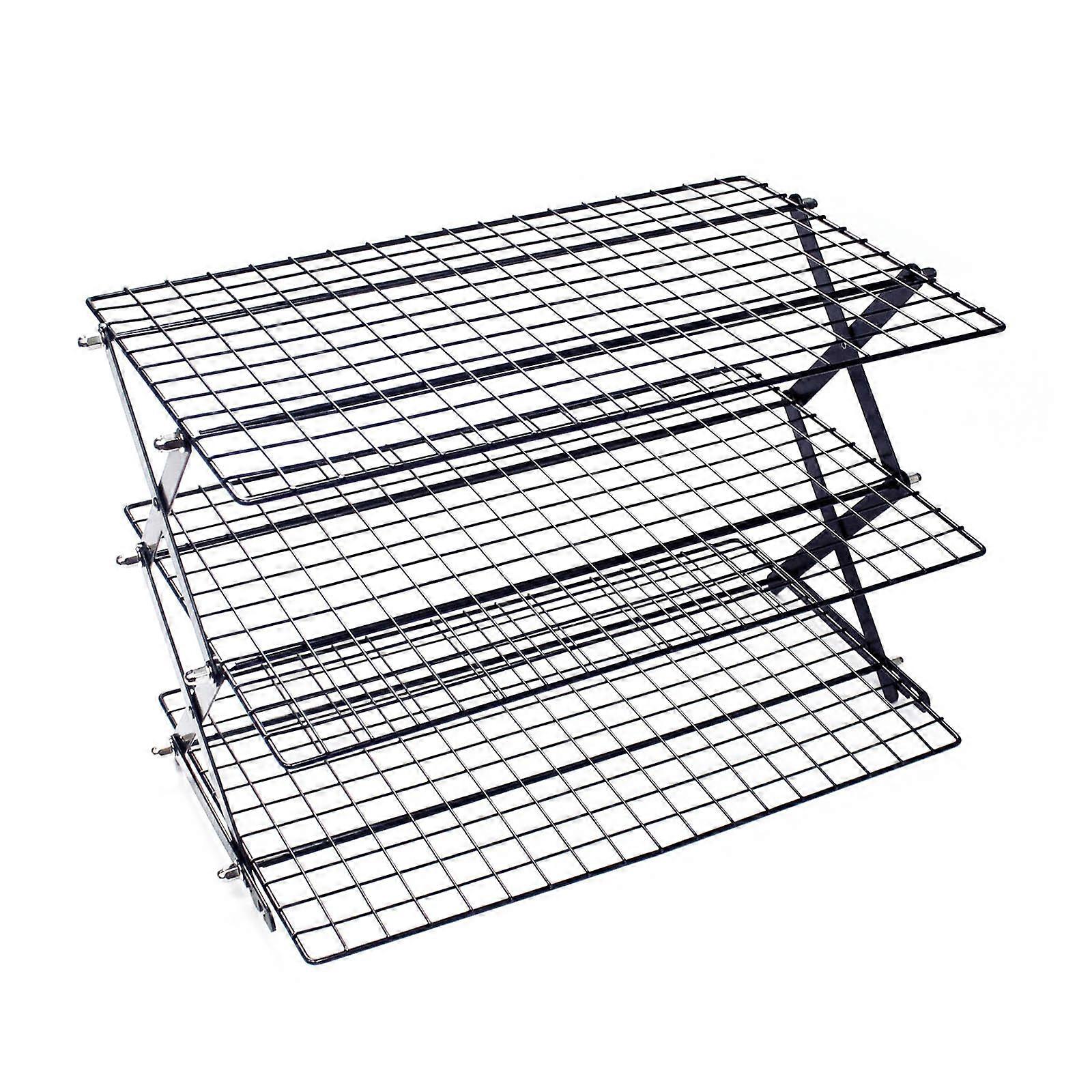 Space Saving Foldable Cooling Rack 40x25cm Multi Layer Storage For Baking Tools Spices Outdoor Dining Essential Multicolor