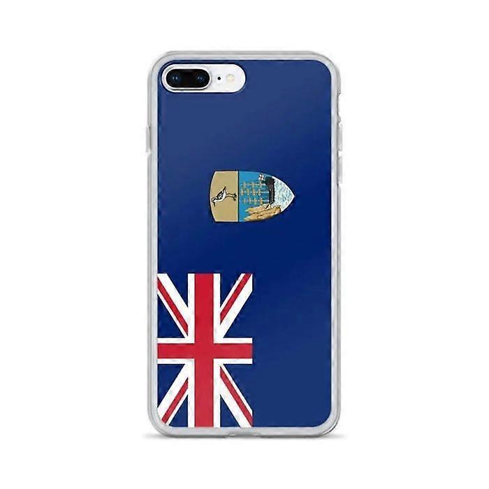 Phone case - PIXELFORMA - iPhone 8 Plus - Saint Helena Flag - Transparent plastic - TPU