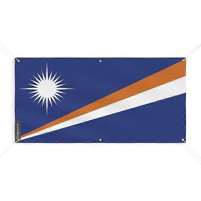 Marshall Islands Flag Banner 6 Grommets 140x280cm Polyester