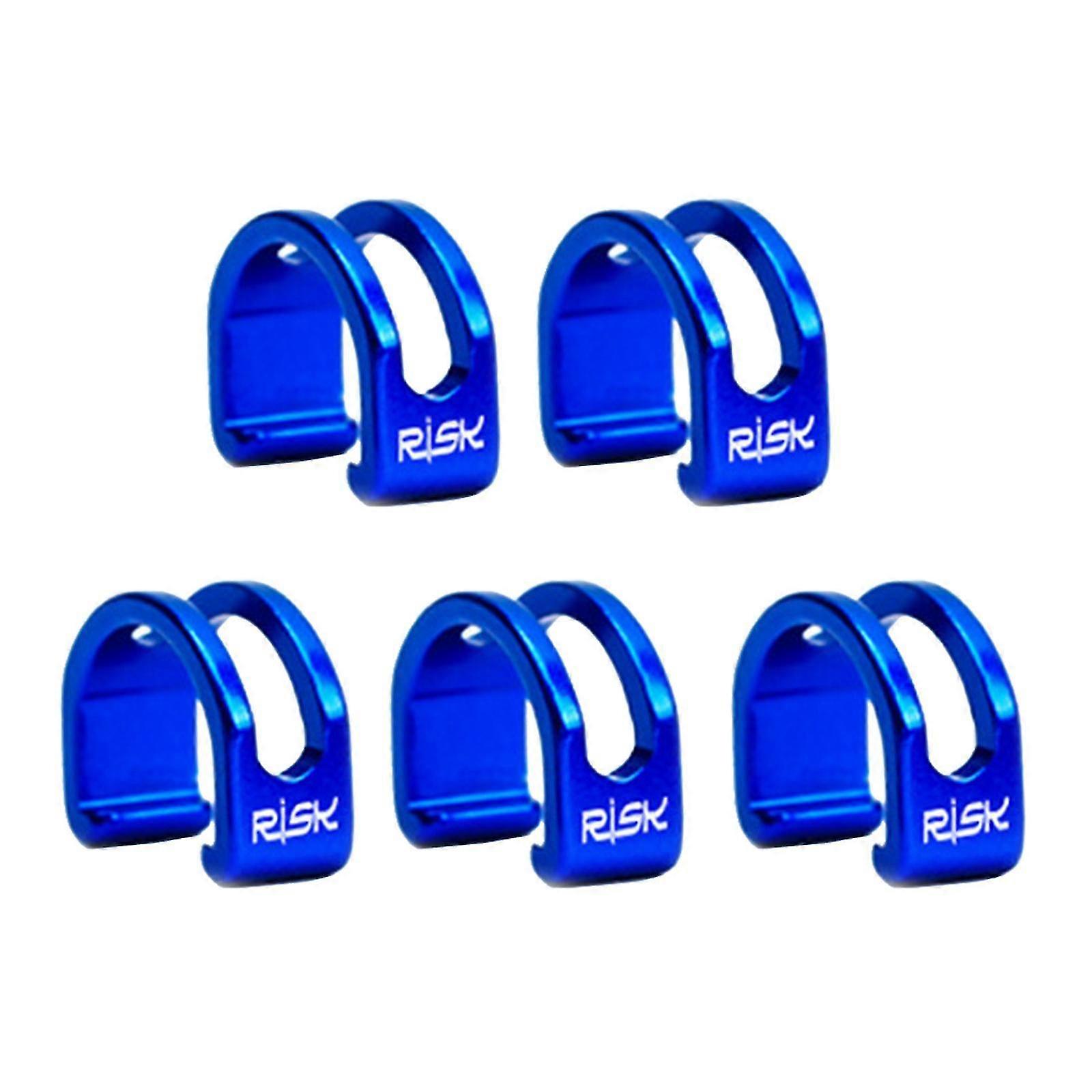 U Shaped Snap Aluminum Brake Line Clips Fixed Tubing C-Type Buckle-color: Blue