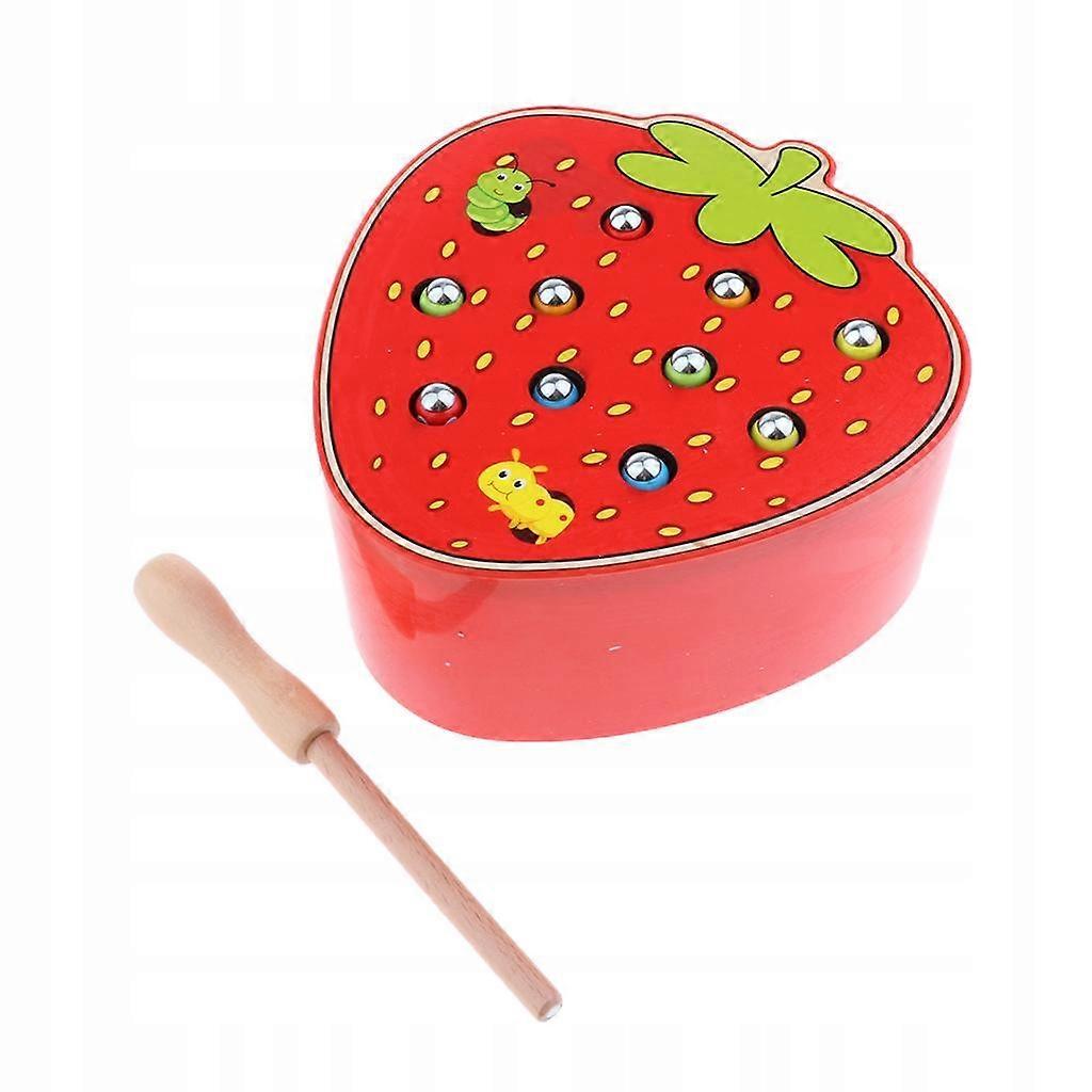 Wooden Magnetic Strawberry Catching Kit